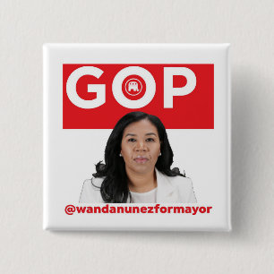 Chapa Cuadrada Wanda Nunez como alcalde