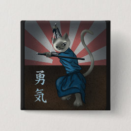Chapa Cuadrada Warrior Kitten