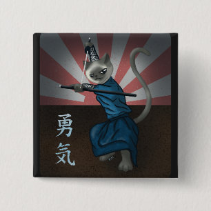 Chapa Cuadrada Warrior Kitten