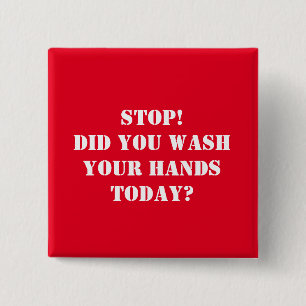 Chapa Cuadrada Wash your hands
