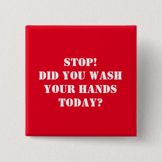 Chapa Cuadrada Wash your hands