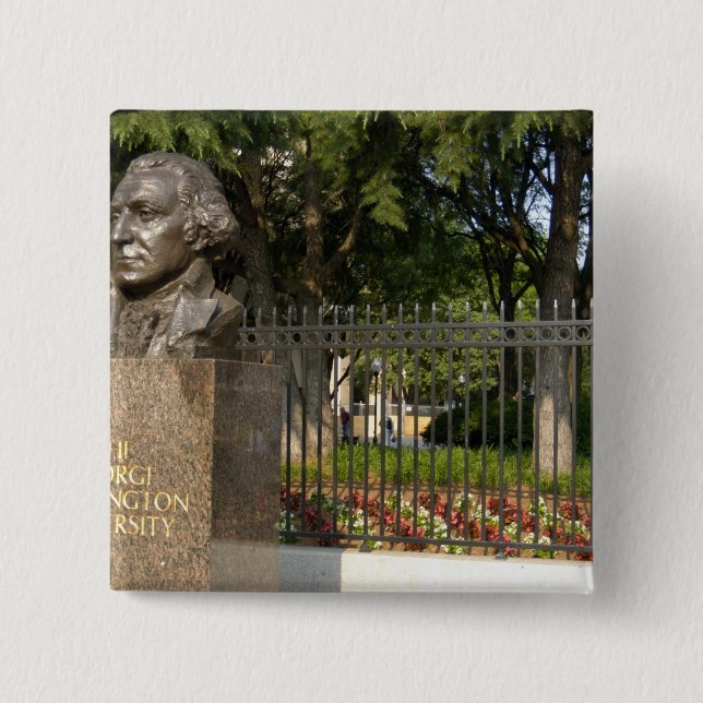 Chapa Cuadrada Washington, DC, estatua de George Washington, (Anverso)