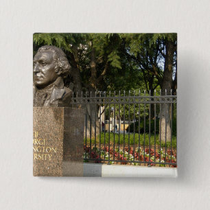 Chapa Cuadrada Washington, DC, estatua de George Washington,