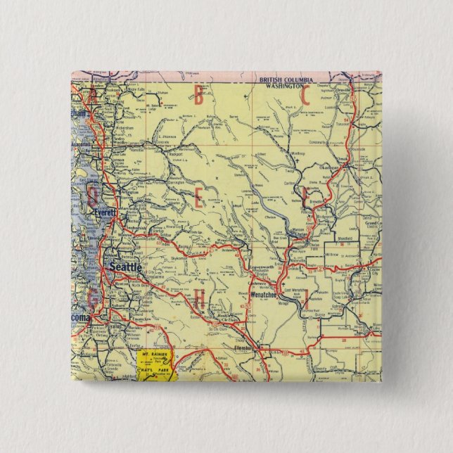 Chapa Cuadrada Washington, Oregón, Idaho (Anverso)
