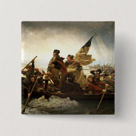 Chapa Cuadrada Washington que cruza el Delaware - 1851