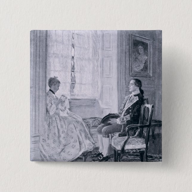 Chapa Cuadrada Washington y Maria Philipse (Anverso)