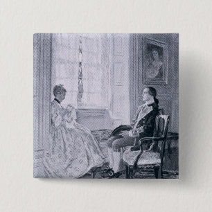 Chapa Cuadrada Washington y Maria Philipse