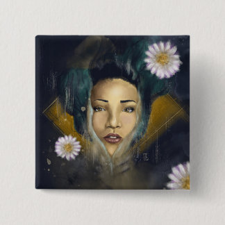 Chapa Cuadrada Water Lily Mermaid Pin