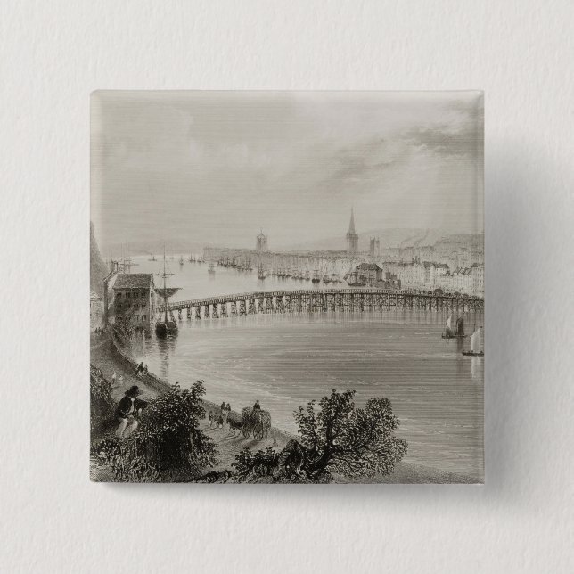 Chapa Cuadrada Waterford, Irlanda, del 'paisaje y (Anverso)