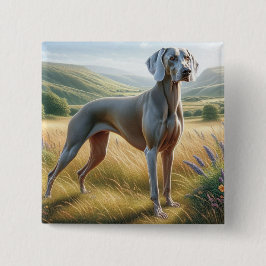 Chapa Cuadrada Weimaraner