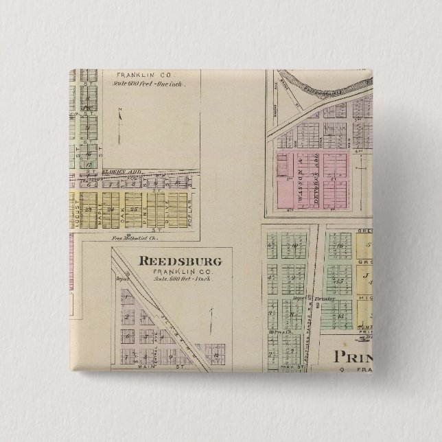 Chapa Cuadrada Wellsville, Emmerson, Reedsburg, Princeton, Kansas (Anverso)