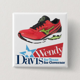 Chapa Cuadrada Wendy Davis para el gobernador