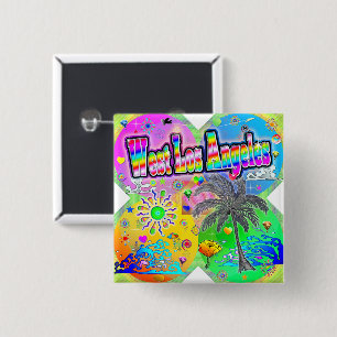 Chapa Cuadrada West Los Angeles Quadro Seasons Magnet