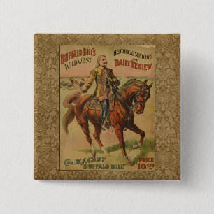 Chapa Cuadrada Western Buffalo Bill Wild West
