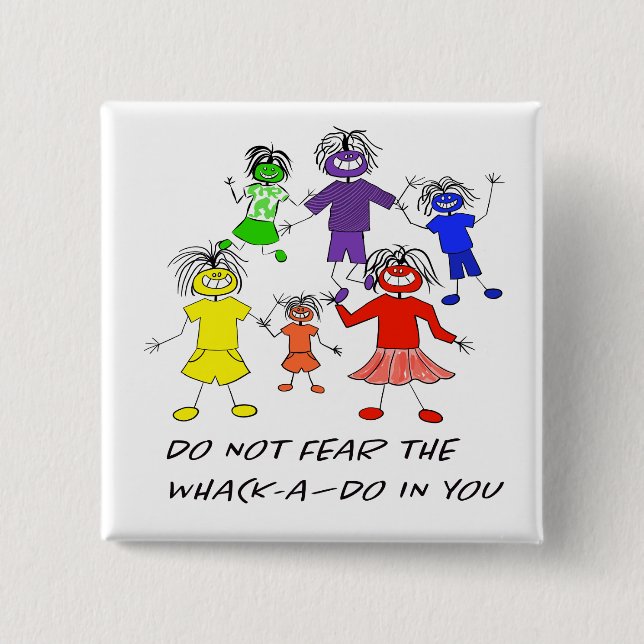 Chapa Cuadrada Whack-A-Do (Anverso)