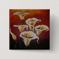 White Calla Lilies Artistic Cut Flowers On Brown