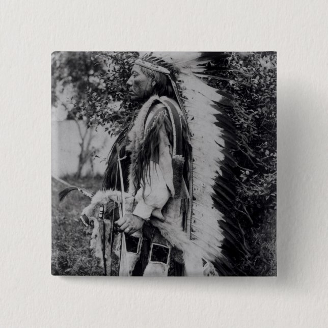 Chapa Cuadrada White Wolf, jefe del Comanche, c.1891-98 (Anverso)