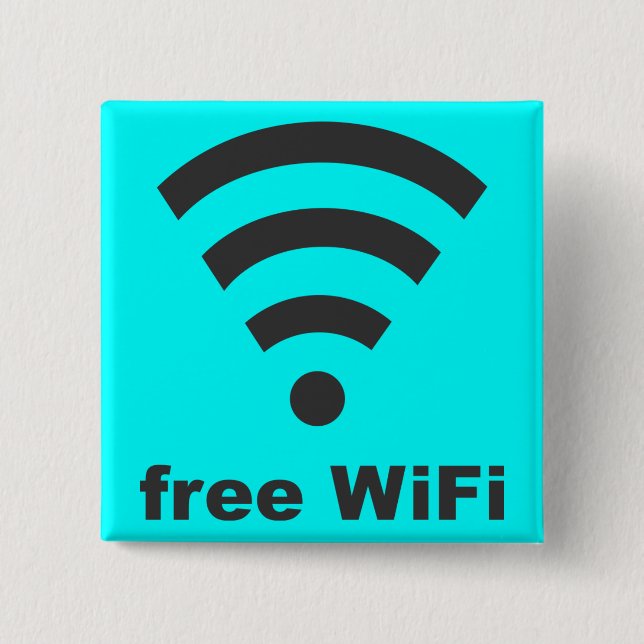 Chapa Cuadrada WiFi gratuito (Anverso)