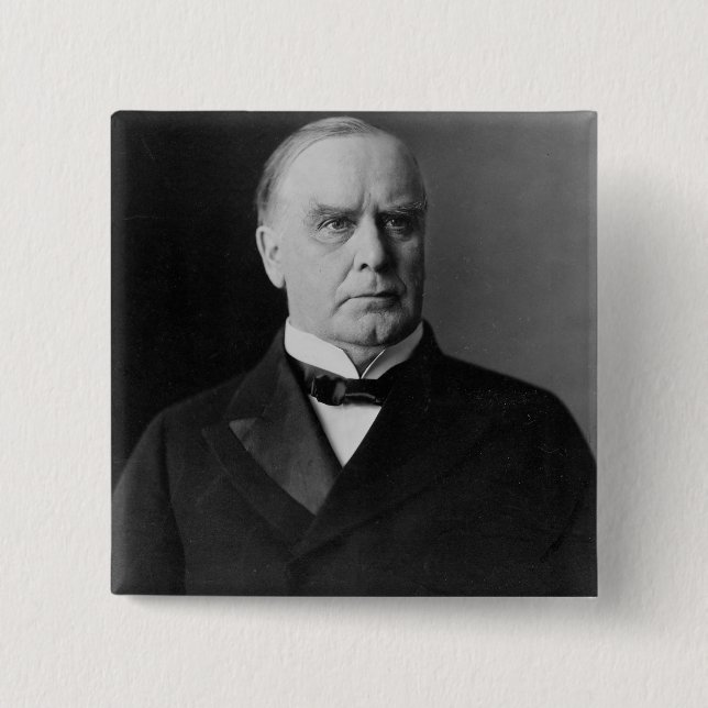 Chapa Cuadrada William McKinley (Anverso)