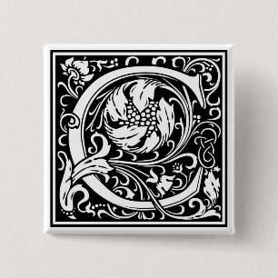 Chapa Cuadrada William Morris Alphabet "C"