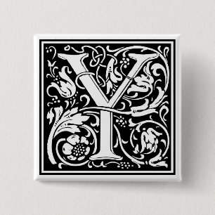Chapa Cuadrada William Morris Alphabet "Y"