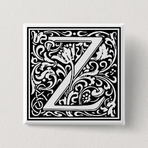 Chapa Cuadrada William Morris Alphabet "Z"