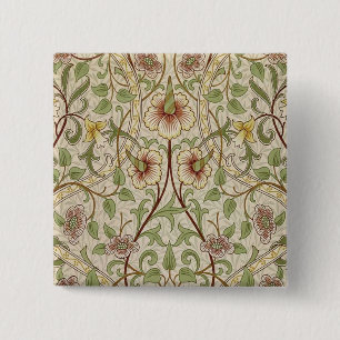Chapa Cuadrada William Morris Daffodil Classic Flower Wallpaper