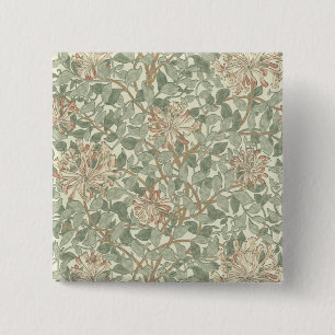 Chapa Cuadrada William Morris Honeysuckle Green Floral