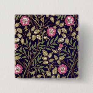 Chapa Cuadrada William Morris Sweet Briar Floral Art Nouveau