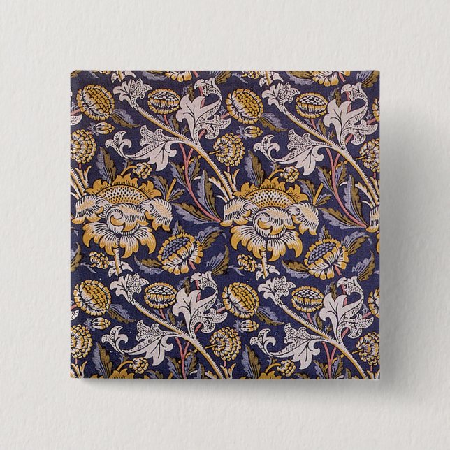 Chapa Cuadrada William Morris Wey Floral Wallpaper (Anverso)
