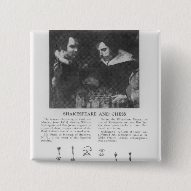 Chapa Cuadrada William Shakespeare y Ben Jonson (Anverso)