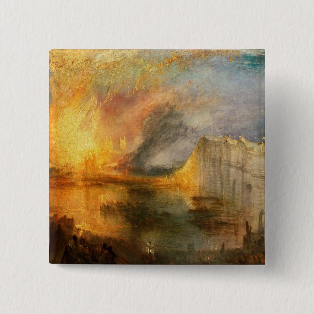 Chapa Cuadrada William Turner - La quema del Parlamento (Anverso)