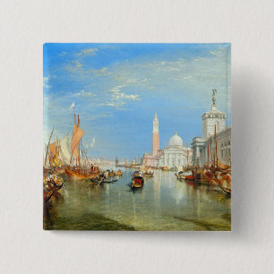 Chapa Cuadrada William Turner - Venecia, La Dogana y San Giorgio