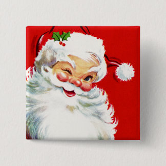 Chapa Cuadrada Winking Santa