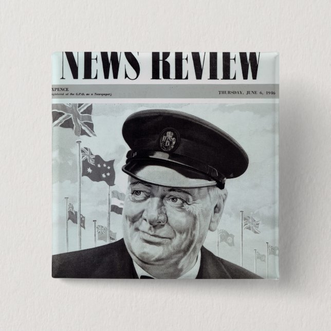 Chapa Cuadrada Winston Churchill (Anverso)