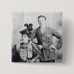 Chapa Cuadrada Winston Churchill con el suyo madre 2