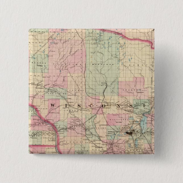 Chapa Cuadrada Wisconsin 3 (Anverso)