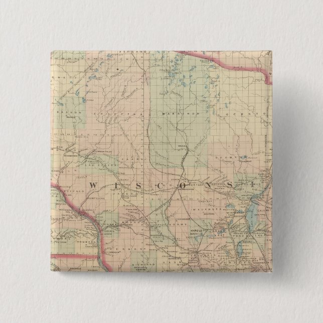 Chapa Cuadrada Wisconsin 4 (Anverso)