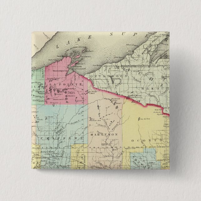 Chapa Cuadrada Wisconsin 8 (Anverso)