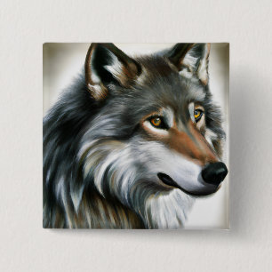 Chapa Cuadrada Wolf Painting