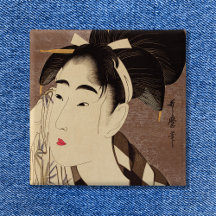 Woman Wiping Sweat Vintage Art