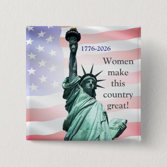 Chapa Cuadrada Women Make This Country Great! Button 3 (Anverso)