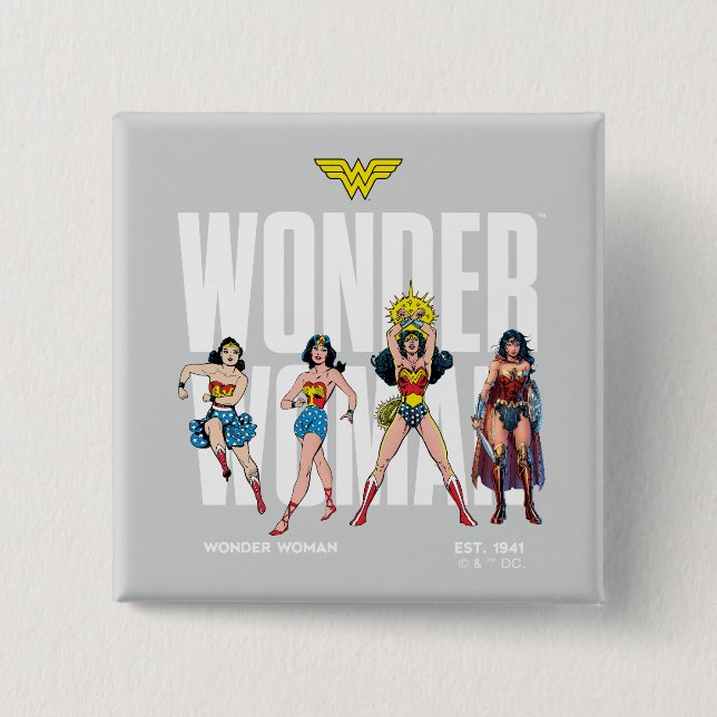 Chapa Cuadrada Wonder Woman Legends Forever Graphic (Anverso)