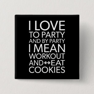 Chapa Cuadrada Workout and Eat Cookies - Gimnasio de Novedad dive