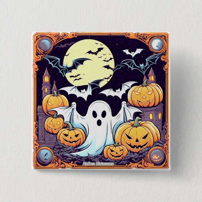 Chapa Cuadrada Wow Halloween Thrill (Anverso)