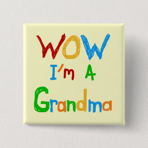 Chapa Cuadrada WOW, soy una abuela con camisetas y regalos