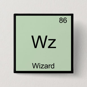 Chapa Cuadrada Wz - Camiseta divertida del símbolo de química del