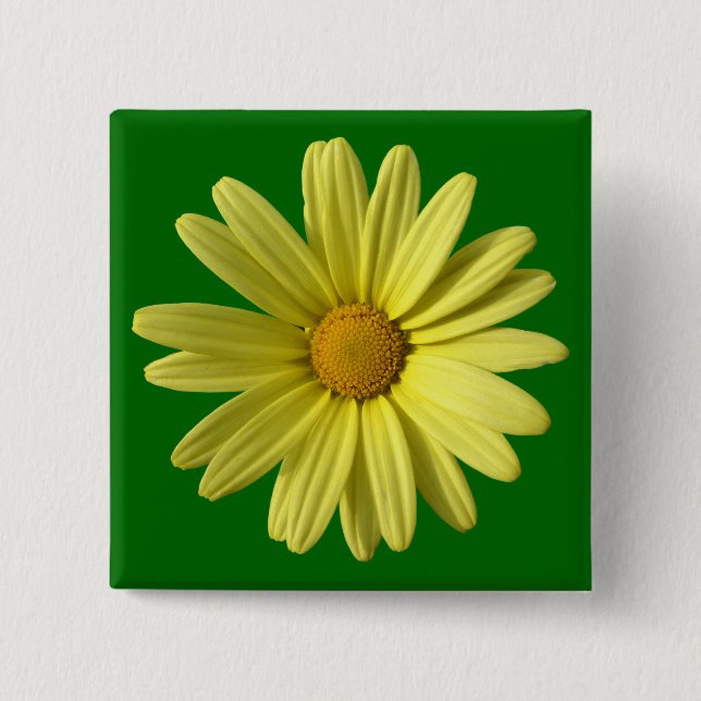 Chapa Cuadrada Yellow Daisy (Anverso)