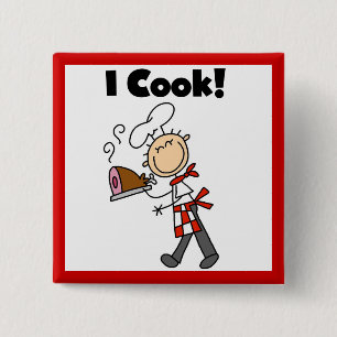 Chapa Cuadrada Yo cocino - Chef masculino