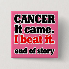 Chapa Cuadrada Yo venzo al cáncer. Sobreviviente del cáncer. Colo